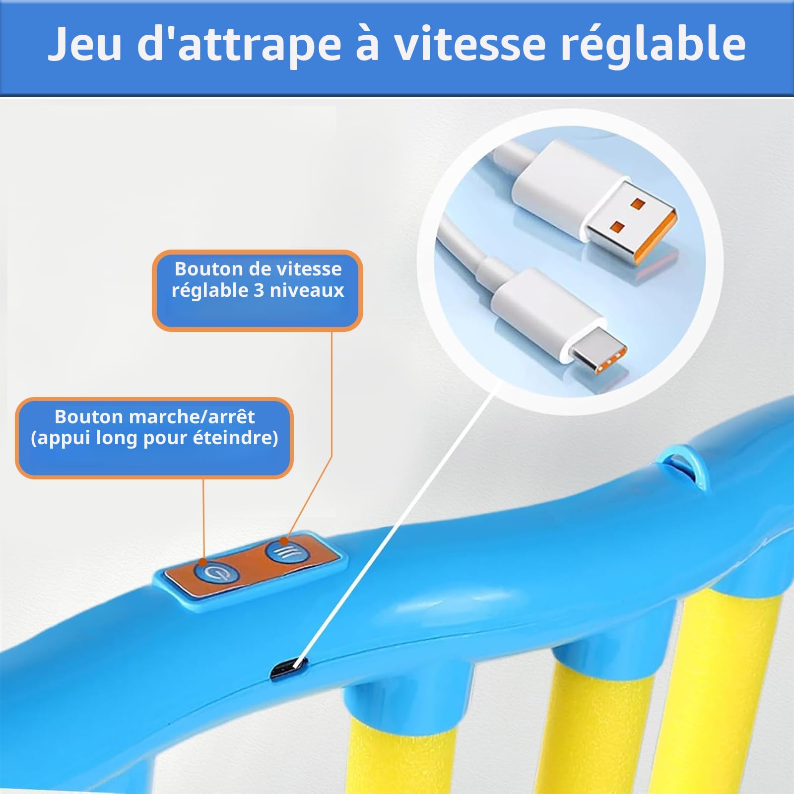 Jouet d'Entraînement à la Réaction avec Bâtons Tombants - Jeu de Capture de la Coordination Œil-Main pour Enfants et Adultes - Défi Réflexe (A)