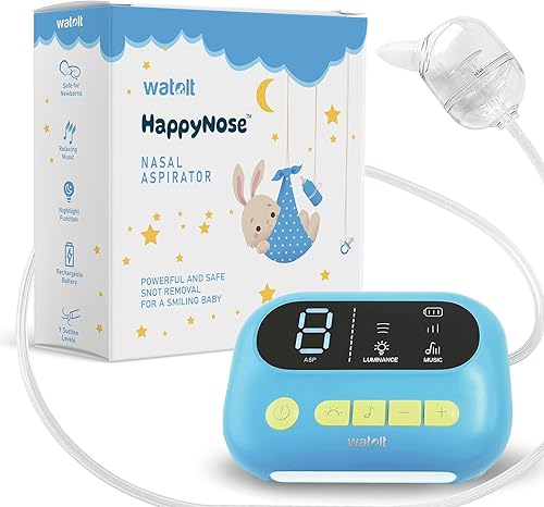 El aspirador nasal "HappyNose" con succión 3 veces mayor para bebés recién nacidos, niños y adultos Dispositivo recargable de aspiración de moco