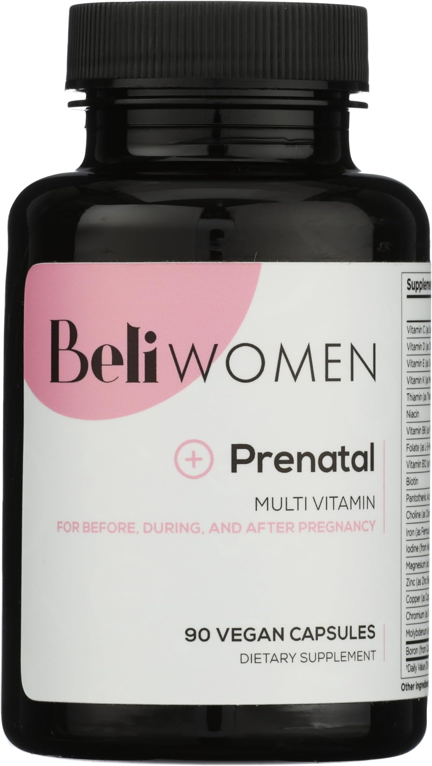 - Women Prenatal Multivitamin, for All Stages of Pregnancy, 400mg Choline, Folate, Vitamin D. Supports Egg Quality and Fertility, Gluten & Allergen Free, 90 Vegan Capsules (30-Day Supply)
