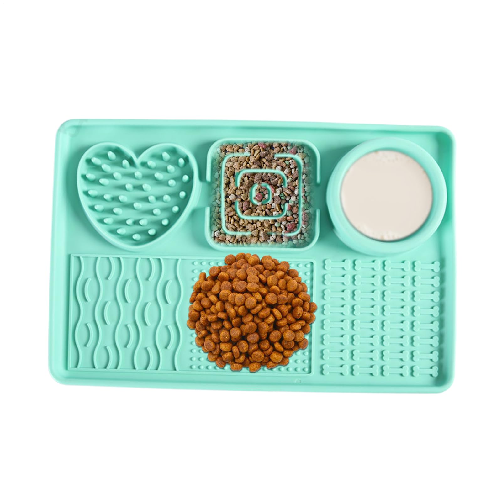Dog Licking Mat,Silicone Pets Treats Feeding Mat | Slow Feeding, Multi-functional Enrichment Toy, Pet Supplies for Mental Stimulation Calming Boredom Relief Indoor Play โ image 1