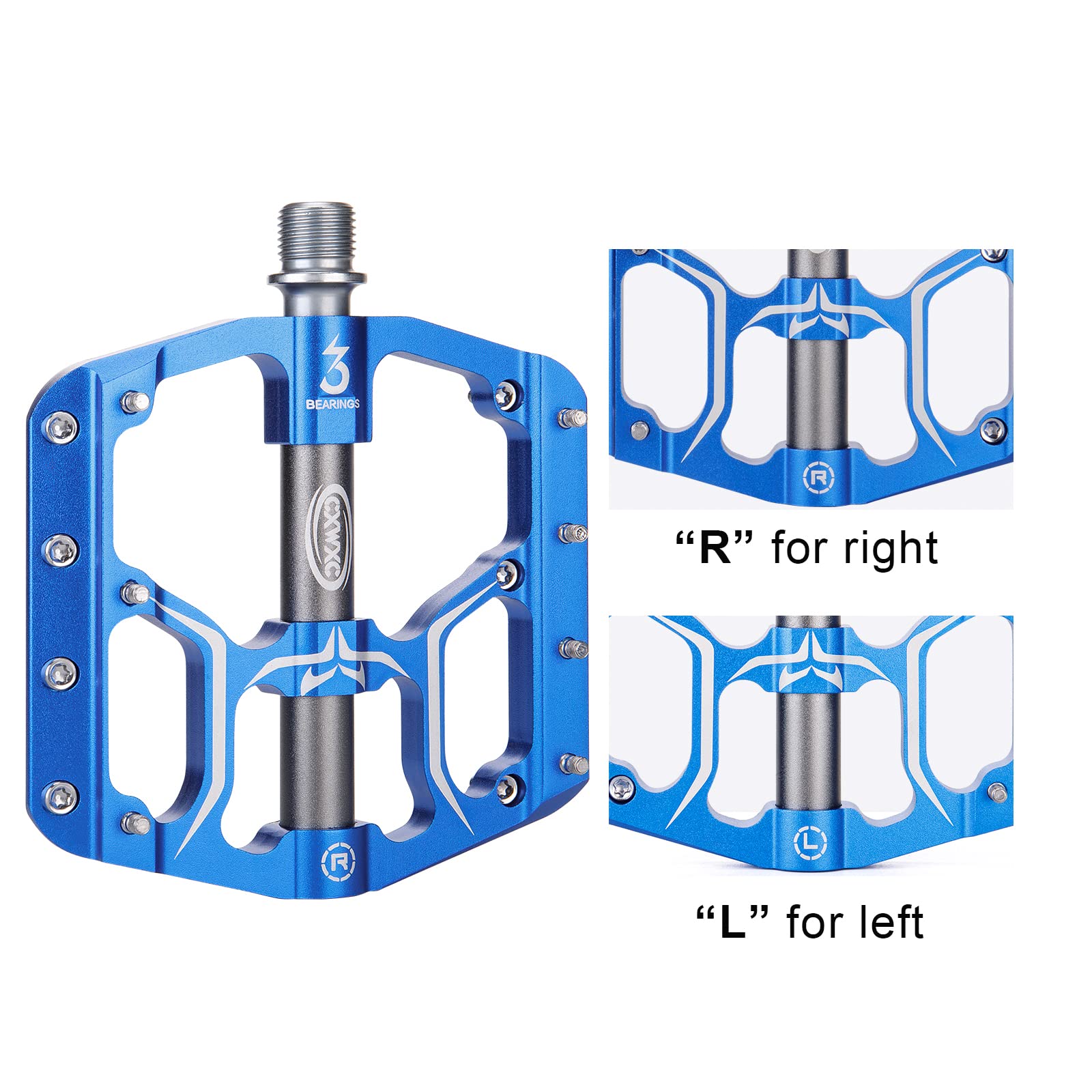 ANSJS Pédales De Vélo De Montagne - Pédales Plates En Aluminium De 1,4