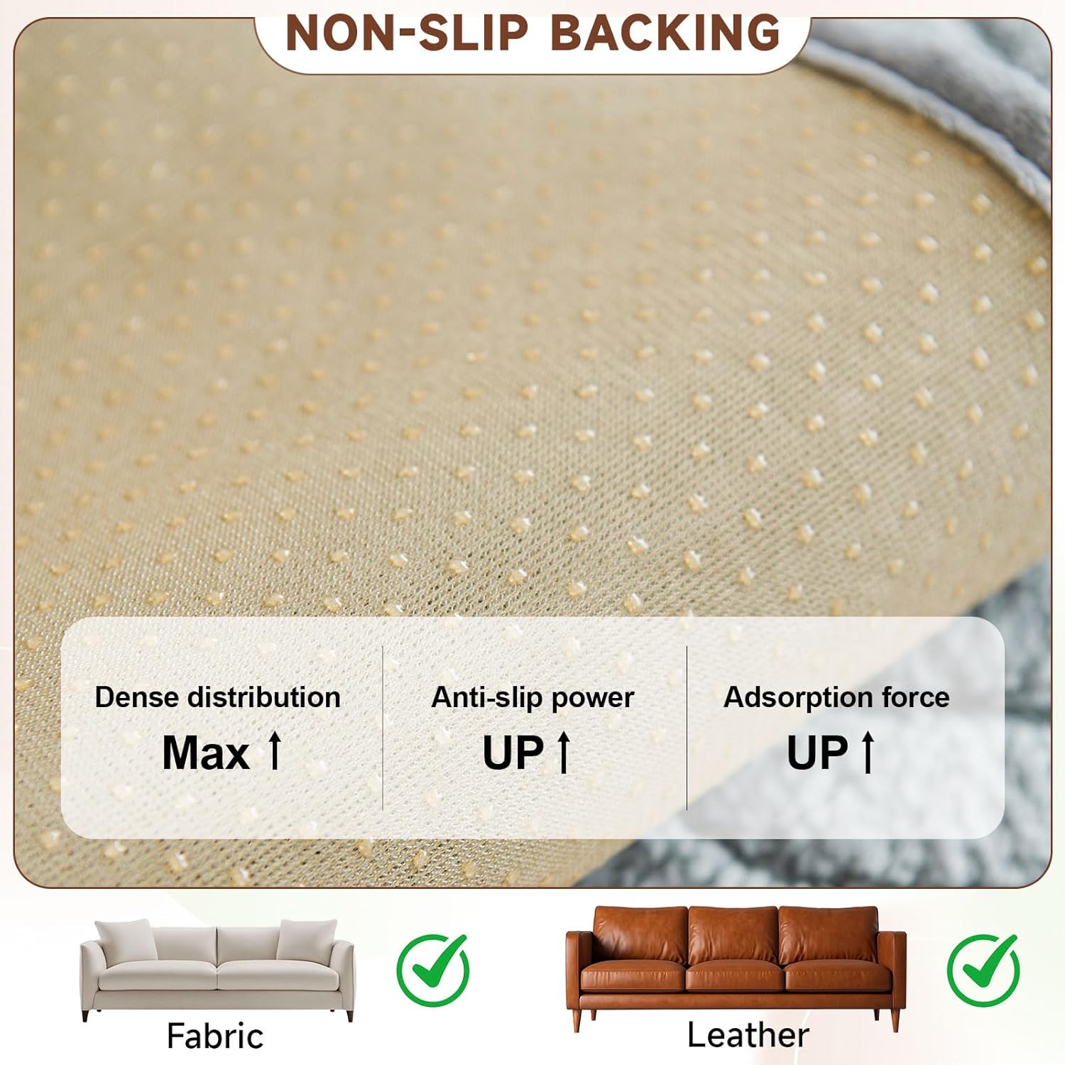 OTOB Sofa Covers Dog Couch Cover Washable, Fuzzy Plush Sofa Slipcovers Furniture Protector, Non Slip Pet Couch Covers for 3 Cushion Couch Sofa, All Seasons, 1 Piece (Light Gray, 35.4"x82.7")