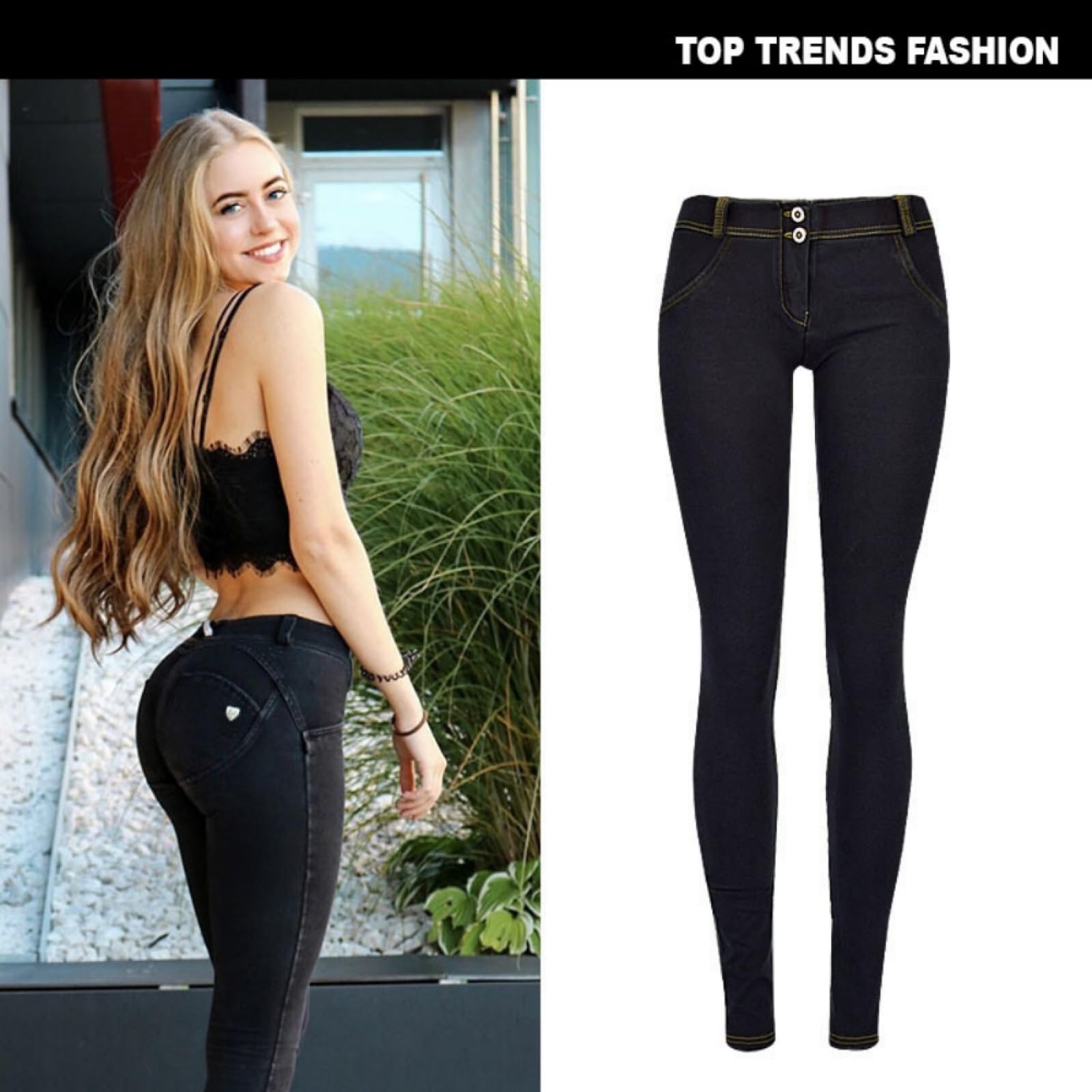 Pantalones Vaqueros Elásticos De Cintura Baja para Mujer, Pantalones Vaqueros Ajustados, Mallas Push Up para Glúteos, Pantalones De Tubo para Mujer, Jeggings Ajustados