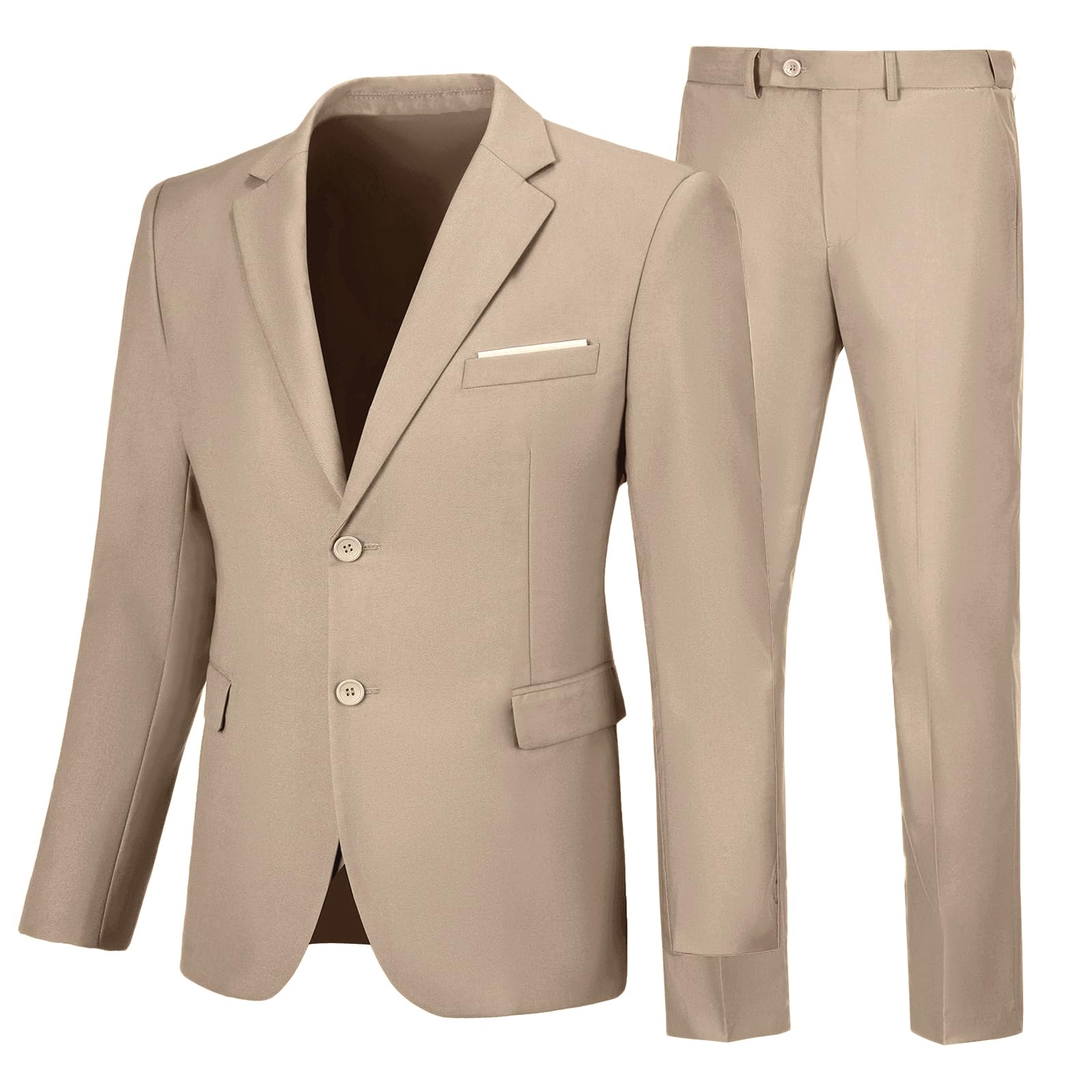 Mens 2 Piece Suit Slim Fit Business Wedding Party Tuxedo Dress Suits