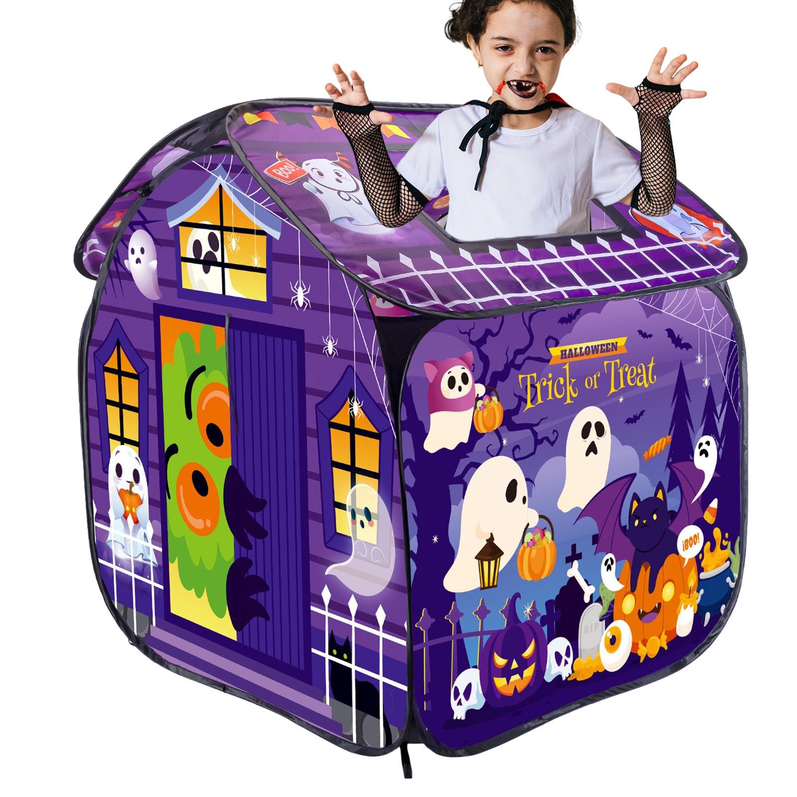 Halloween-Spielzelt für – Violettes Spielhaus, Spielzelt für den einfachen Aufbau