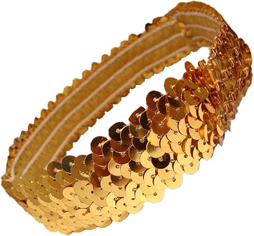 Kenz Laurenz Diademas elásticas de lentejuelas para niñas, niños y mujeres, flapper rugiendo años 20, Great Gatsby de los años 20, banda para el disponible en Yaxa Mexico