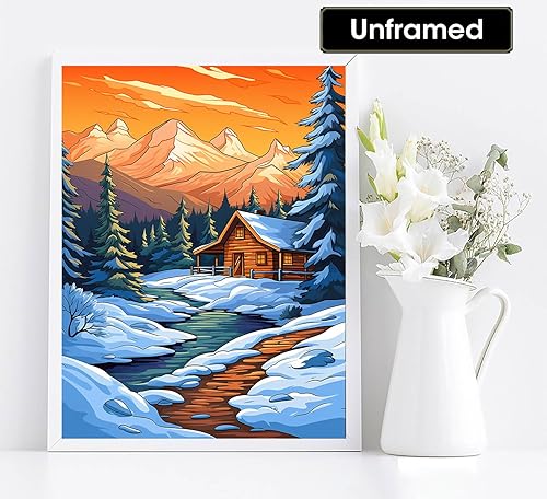 Vista 54 de Diymood Paint by Numbers for Adults Snowman, DIY Oil Painting Christmas Acrylic Paint by Number Kits for Kids Adults Beginner for Home Wall Decor