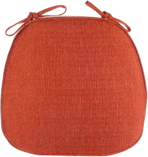 Miniatura 11 de Cojines para sillas de comedor, 6 unidades, en forma de U, cojines para sillas de cocina con lazos, almohadillas antideslizantes para sillas