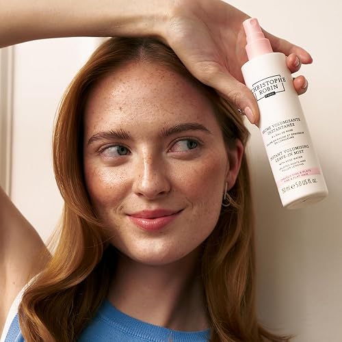 Miniatura 2 de Christophe Robin Bruma voluminizadora instantánea con agua de rosas para cabello fino, fino y plano, 5 onzas líquidas