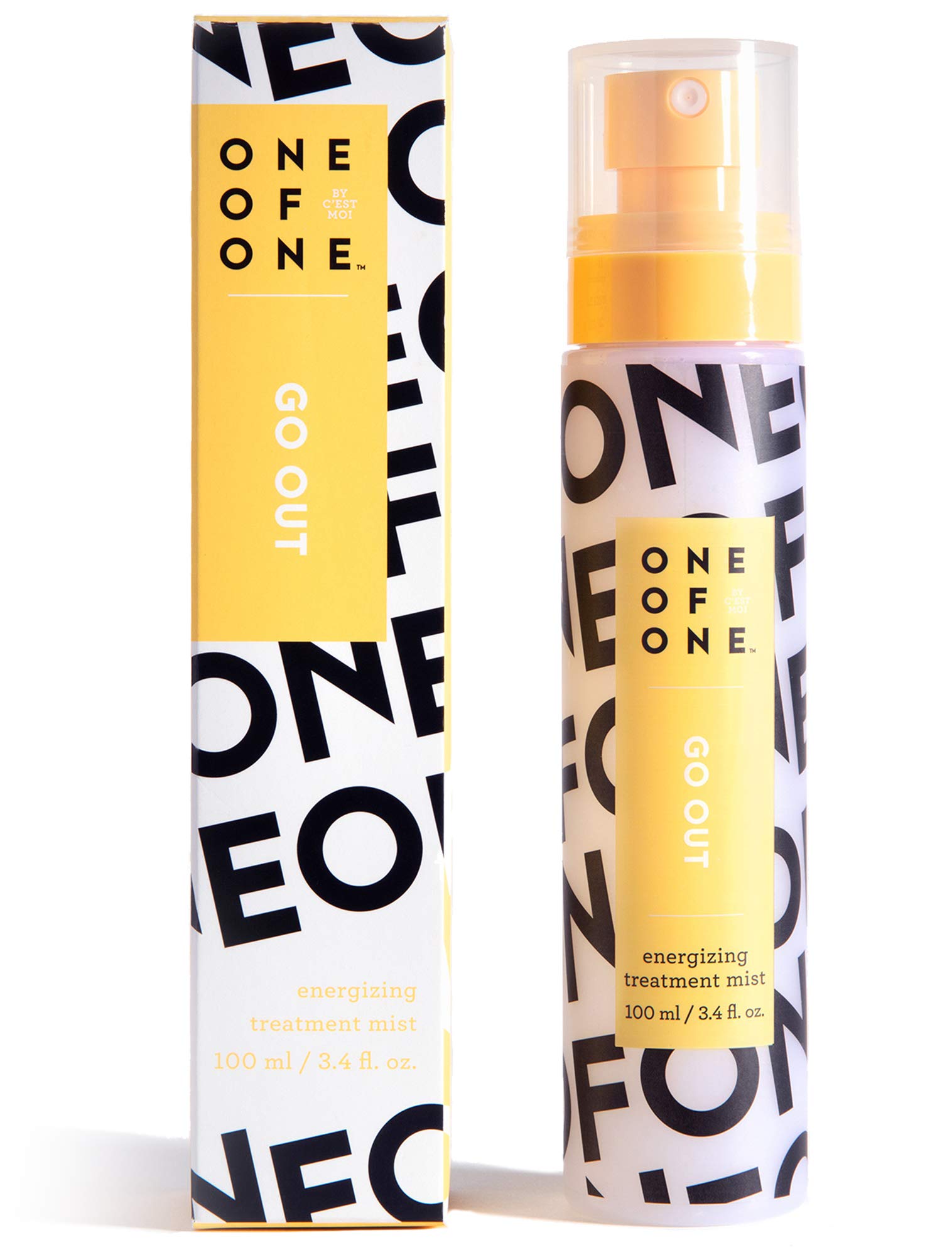One of One by C'est Moi Go Out Energizing Treatment Mist | Multi-Functional Setting + Refreshing Mist Promotes Glowing, Hydrated Skin with Vitamin C, Jojoba Milk, and Hyaluronic Acid | 100 mL / 3.4 oz