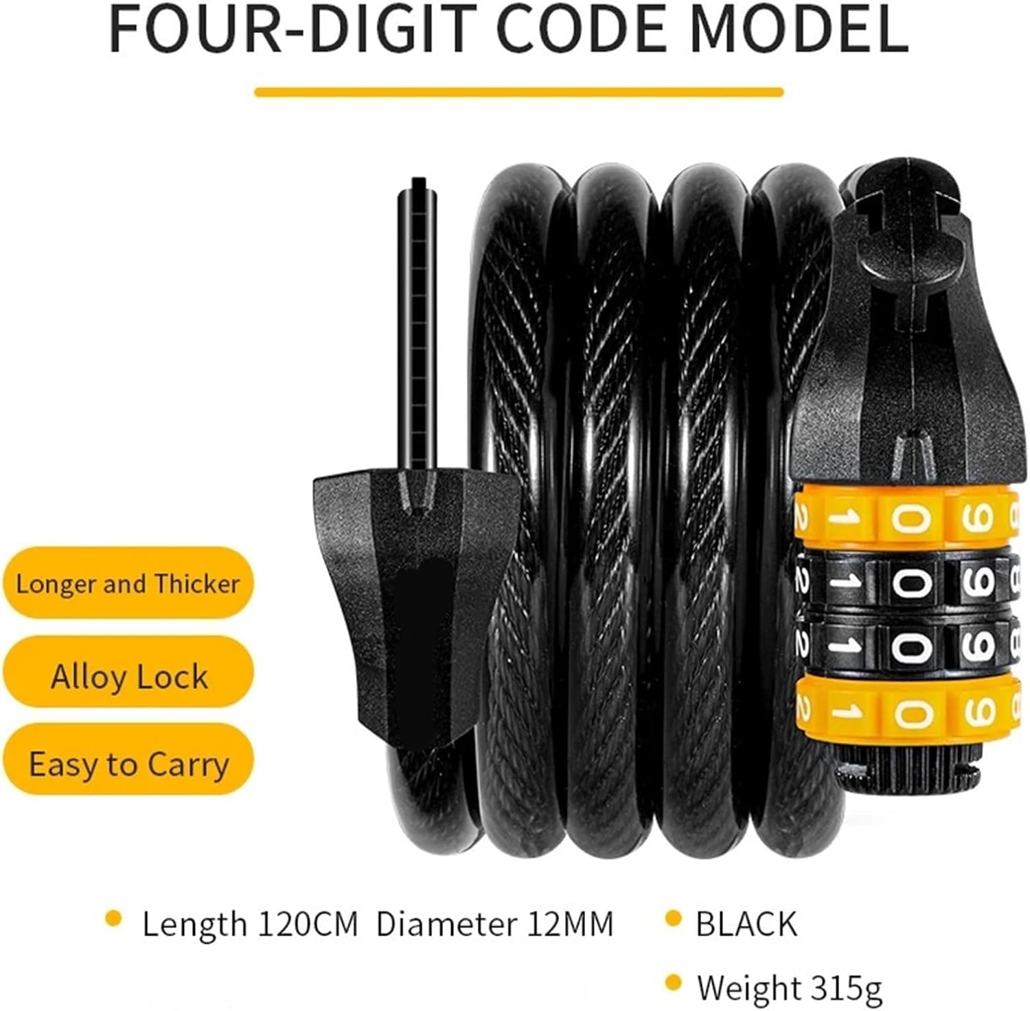 Bike Lock. 3Pcs Bicycle Cable Lock MTB Road Bike Security Steel Cable Anti-Theft Password Lock Scooter Motorcycle Bike Accessories