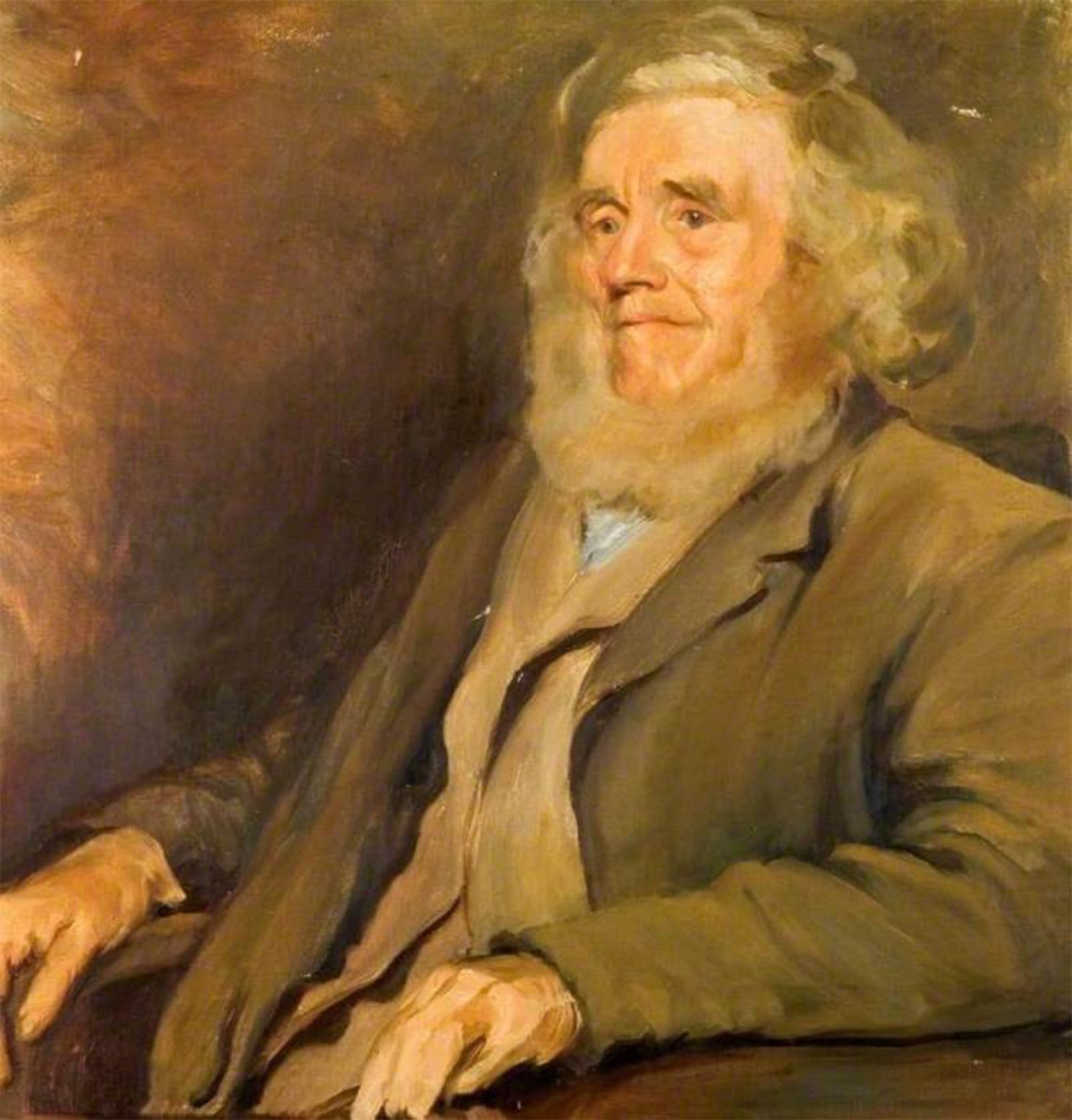 ARTXLXXBN Famous Print Painting Colorful Art Print Portrait of a Man by Sir Hubert Von Herkomer Canvas Art Decorations for Home Decor 60x90cm