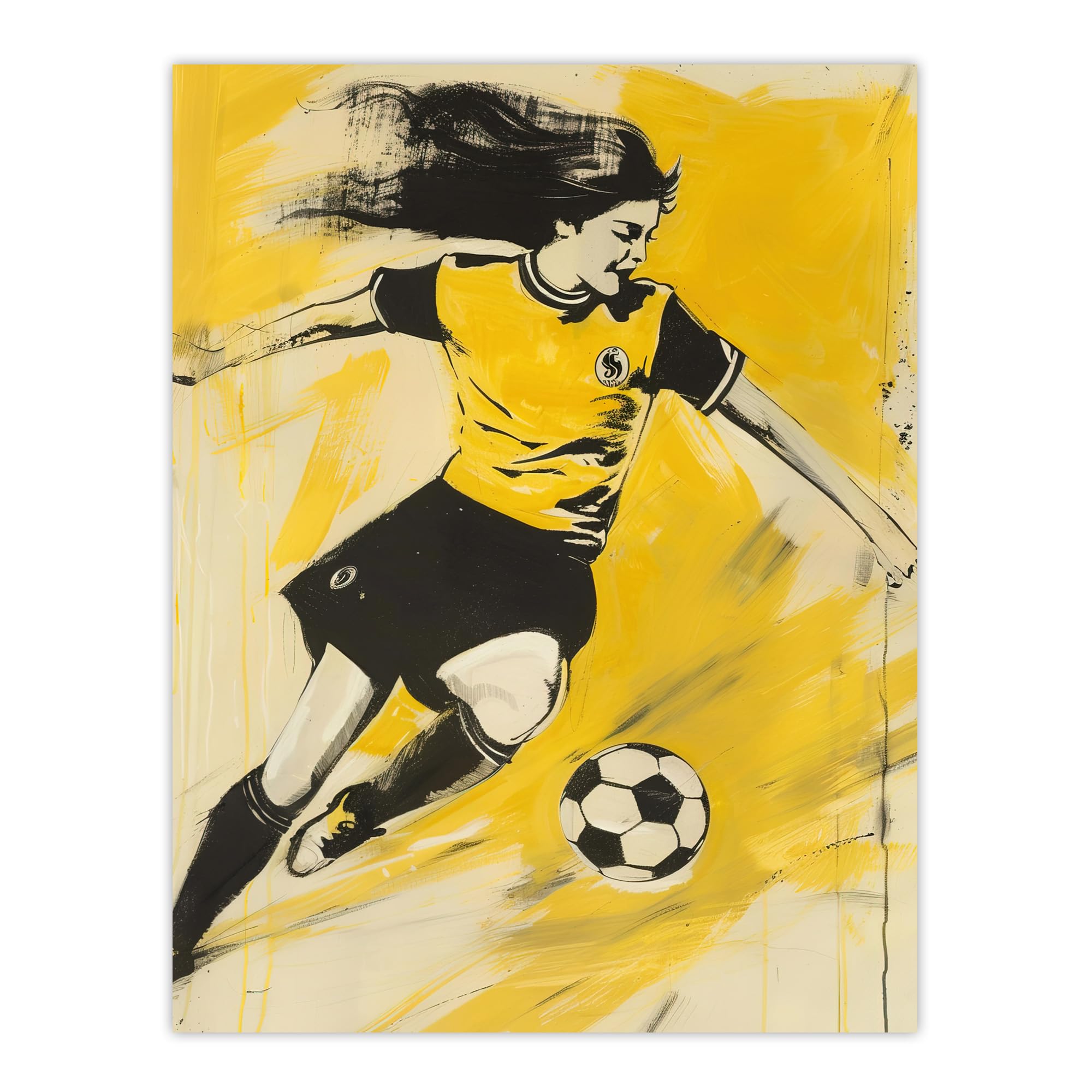 Artery8 Womens Girls Football Fan Soccer Goal Footie Living Room Extra Large XL Wall Art Poster Print