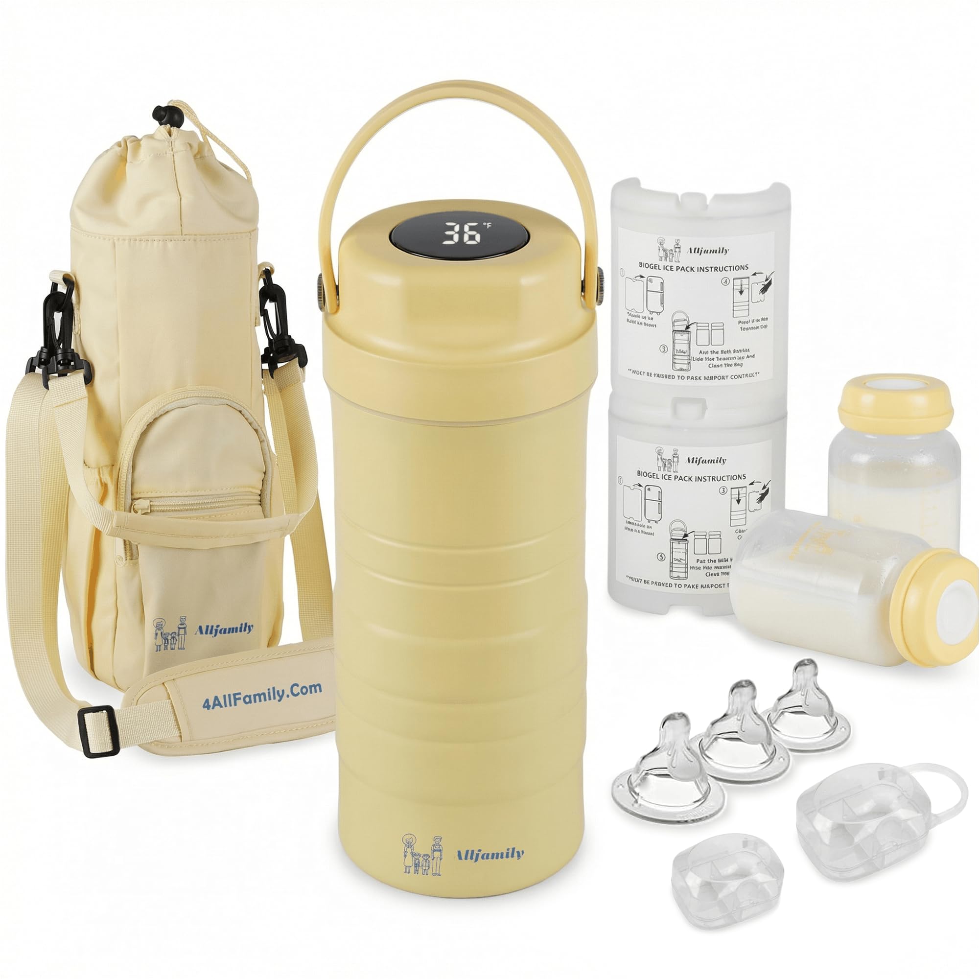 4ALLFAMILY Breast Milk Cooler Travel Bag