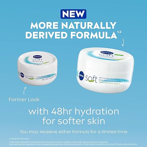 Miniatura 2 de NIVEA Crema suave crema hidratante refrescante y suave crema corporal crema facial y crema de manos paquete de 3 tarros de 68 onzas