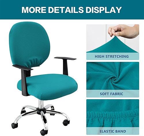 Miniatura 2 de KRFOONN Fundas elásticas para silla de oficina de computadora, fundas universales para silla de oficina, 2 piezas, protector universal para silla