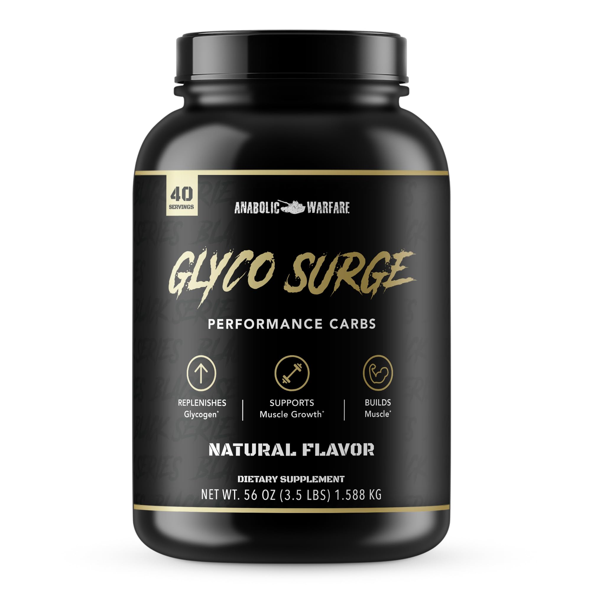 Anabolic Warfare Glyco Surge Glycogen Supplement – Performance Carbs to Help Lean Muscle Growth, Post Workout Recovery and Endurance* (Natural – 30 Servings)