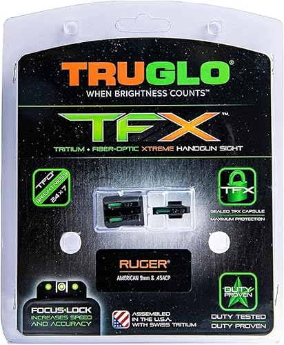 Miniatura 79 de TRUGLO TFX - Mira para pistola Tritio duradero resistente a los golpes, compacto y brillante y fibra óptica Xtreme vista diurna/nocturna
