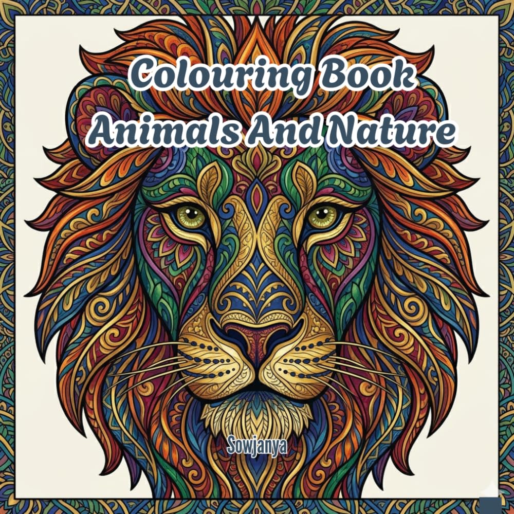 Colouring Book Animals And Nature: Relaxing Activity Book
