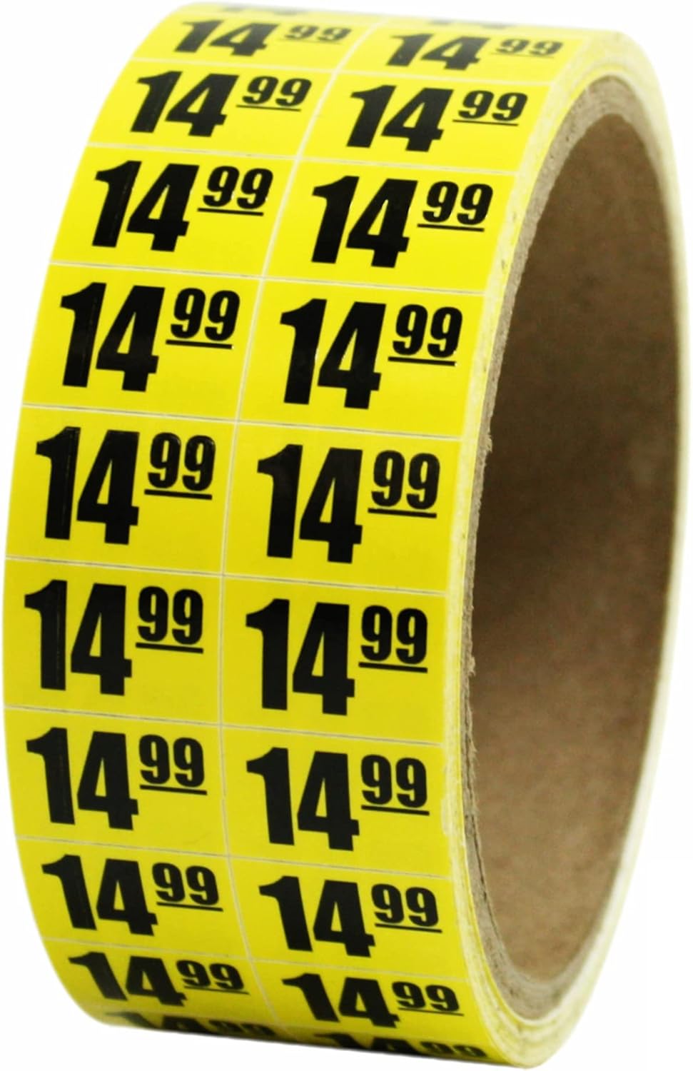 14.97 InStore Use DayGlo Yellow Display Labels 3/4" x 1/2" 1 Roll
