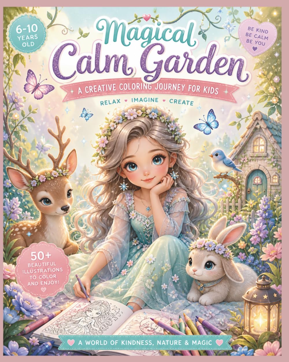 Magical Calm Garden: A Relaxing & Creative Coloring Book for Kids Ages 6–10 | Calm, Imagine & Create