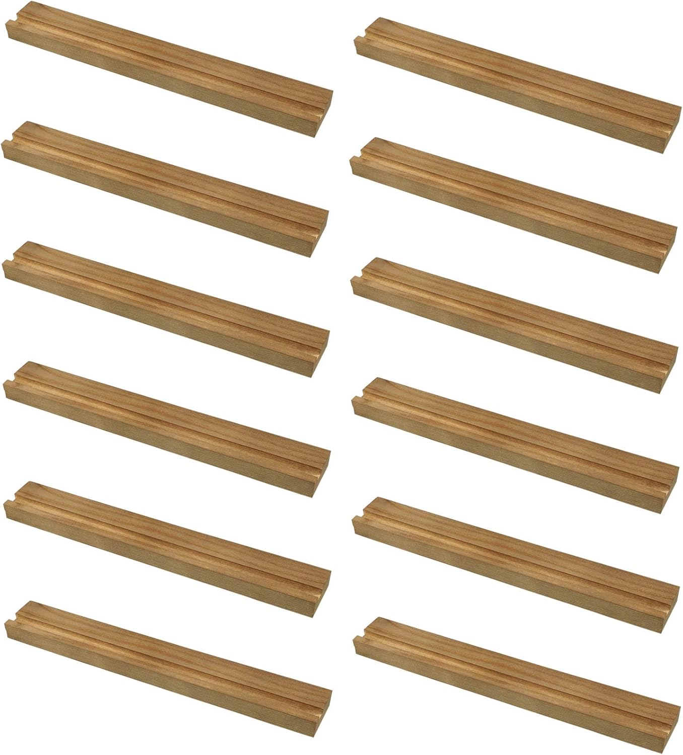 Amyhill 12 Pieces Wall Mount Vinyl Record Holder Display & Solid Wood Stand