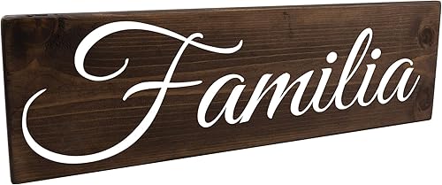 Miniatura 2 de Familia - Placa de madera para colgar en la puerta delantera para decoración del hogar, regalo de Navidad o día de la madre, regalo para el hogar de