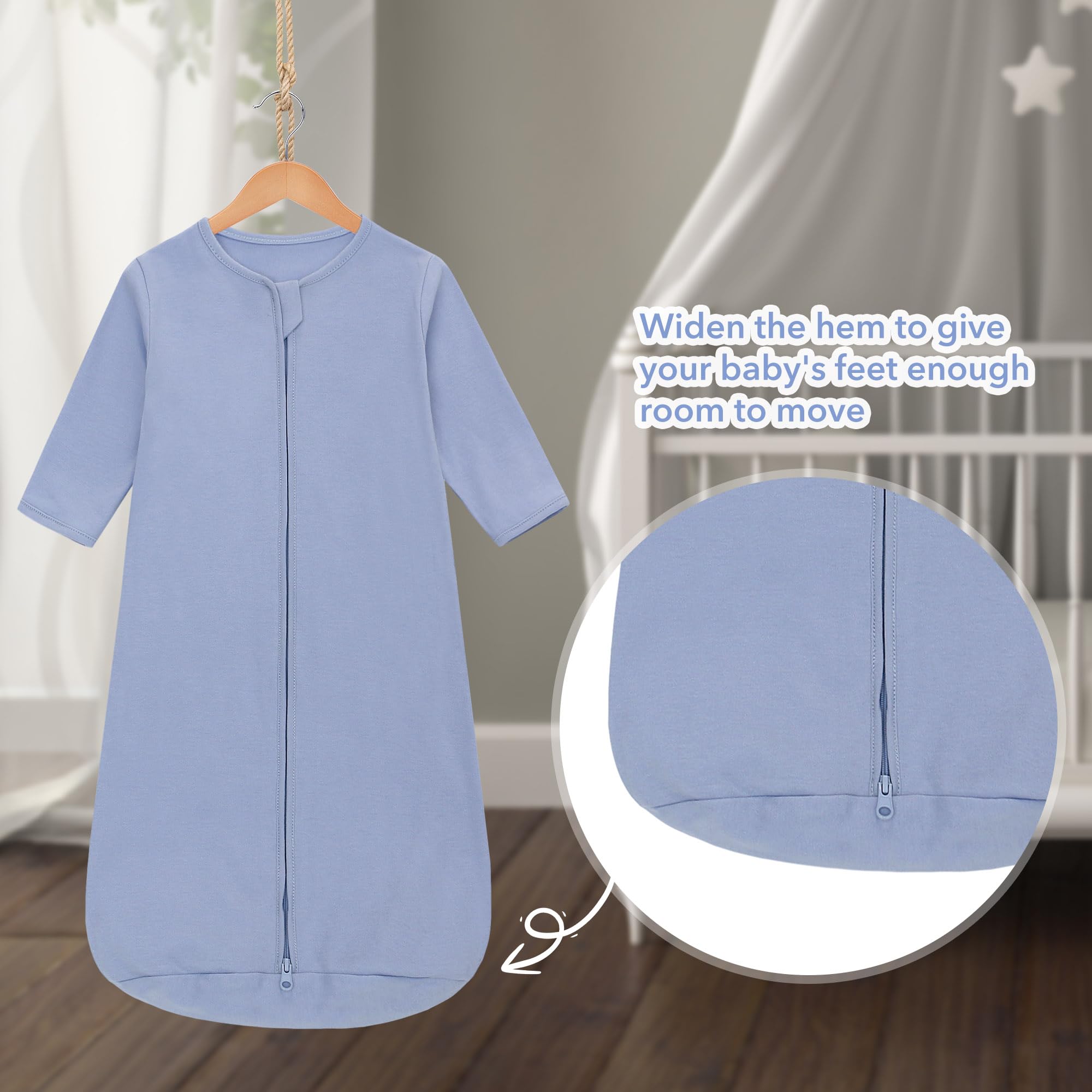 Muslin Cotton Baby Sleep Sack With Feet – Wearable Blanket For Toddlers 6 Months To 4 Years