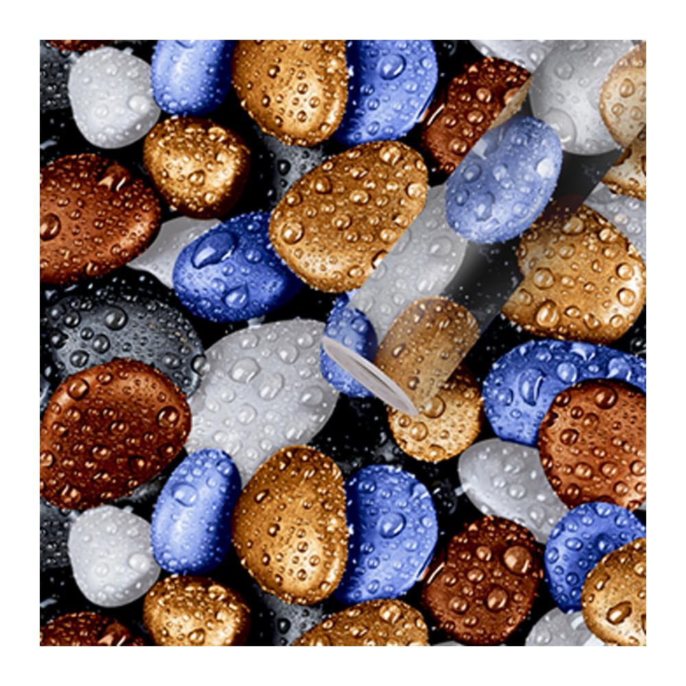 BDM WALLPAPER Sticker Wallpaper Rolls for Home Decoration Wall Sticker for Home Decor Medium Self Adhesive Sticker Blue Pebbles Stone (B0C9JN2FD6) Amazon Price History, Amazon Price Tracker