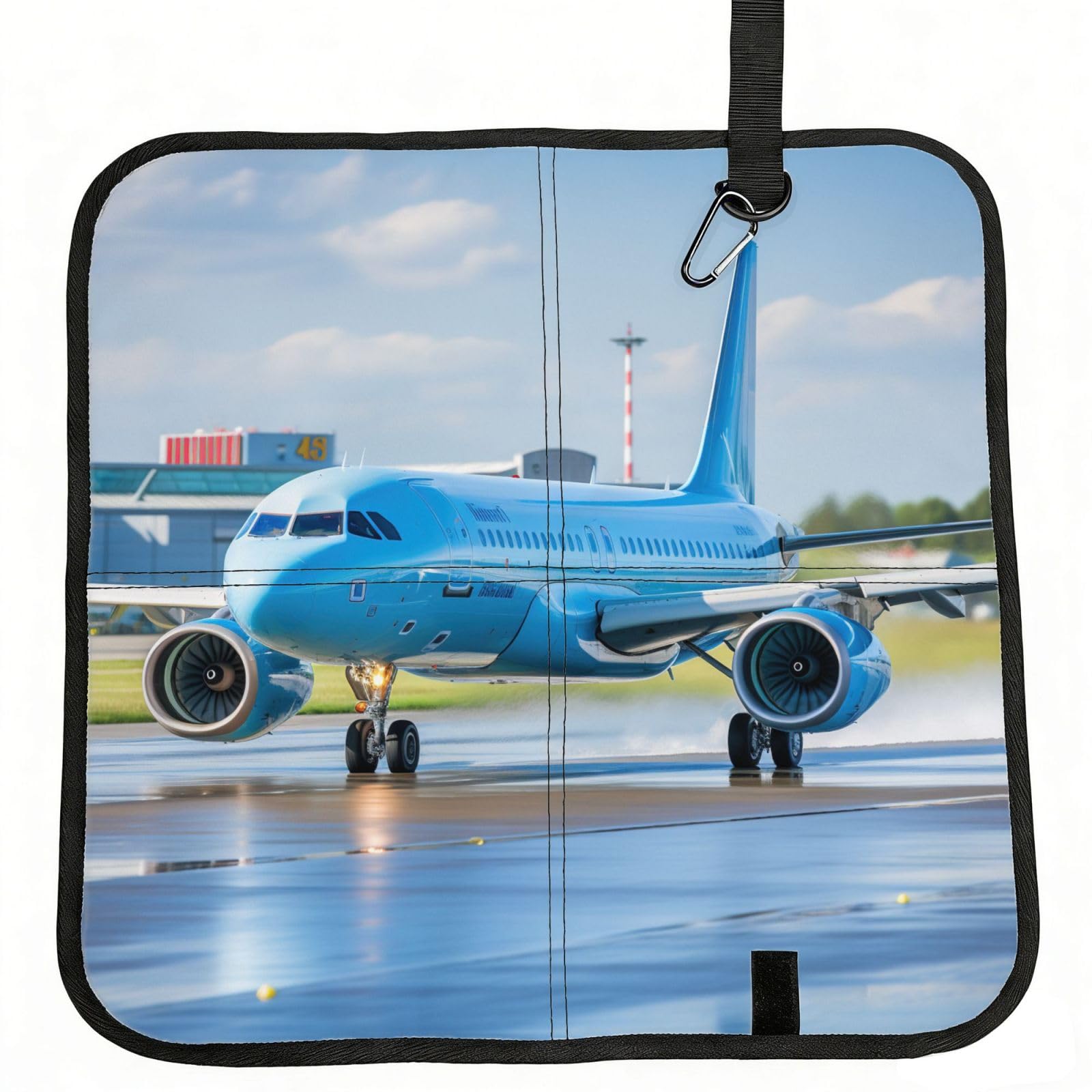 YGLHBDPBF Flying Airplane Print Camping seat cushion,Foldable Sitting Pads,Save Backpack Space for Hiking