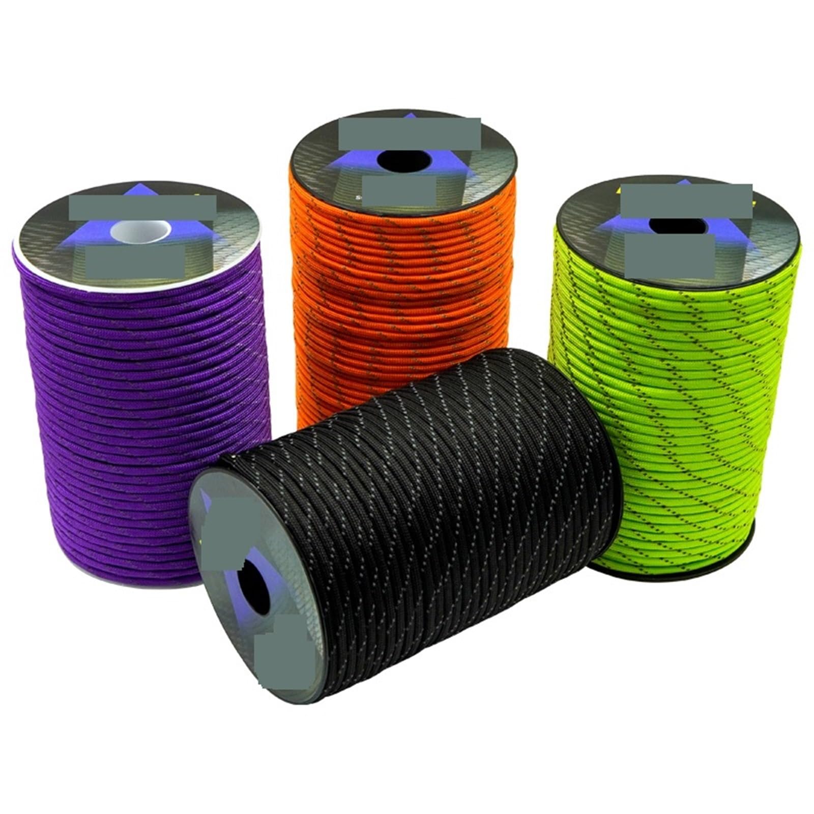 Paracorde Paracord Reflectante Rop 7 hebras 4mm 550 Cuerda de paracaídas Tienda campaña cordón Pulsera DIY Tejida(Fang Gray,100M)