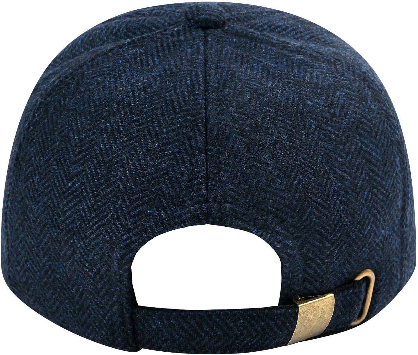 BOTVELA Wool Baseball Cap for Men Adjustable Unstructured Tweed Hat - Image 4