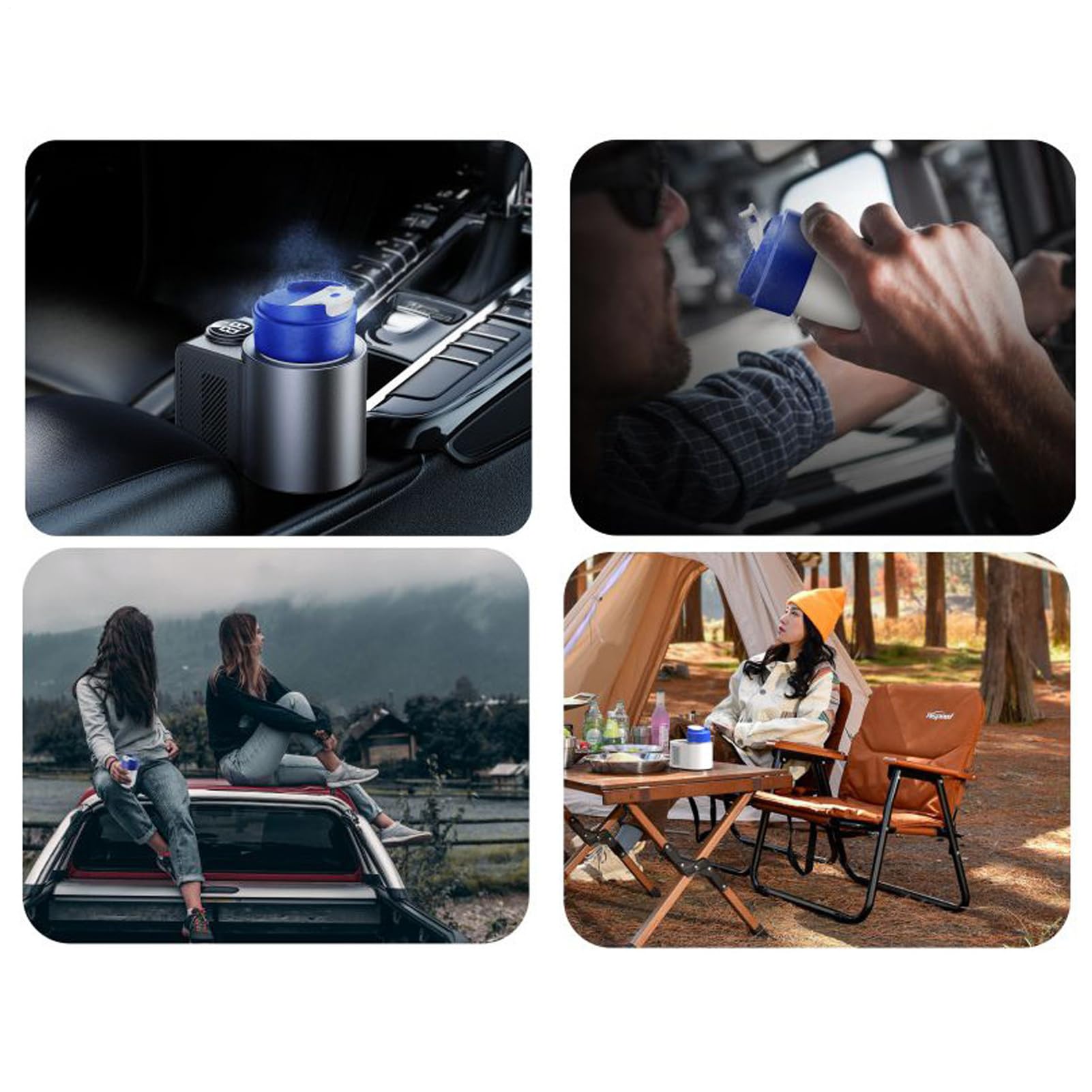 Portavasos para coche, refrigeración por calefacción, enfriador calentador de tazas para coche inteligente 2 en 1 | Portavasos para refrigeración y calefacción de automóviles,Soporte de enfriamiento d