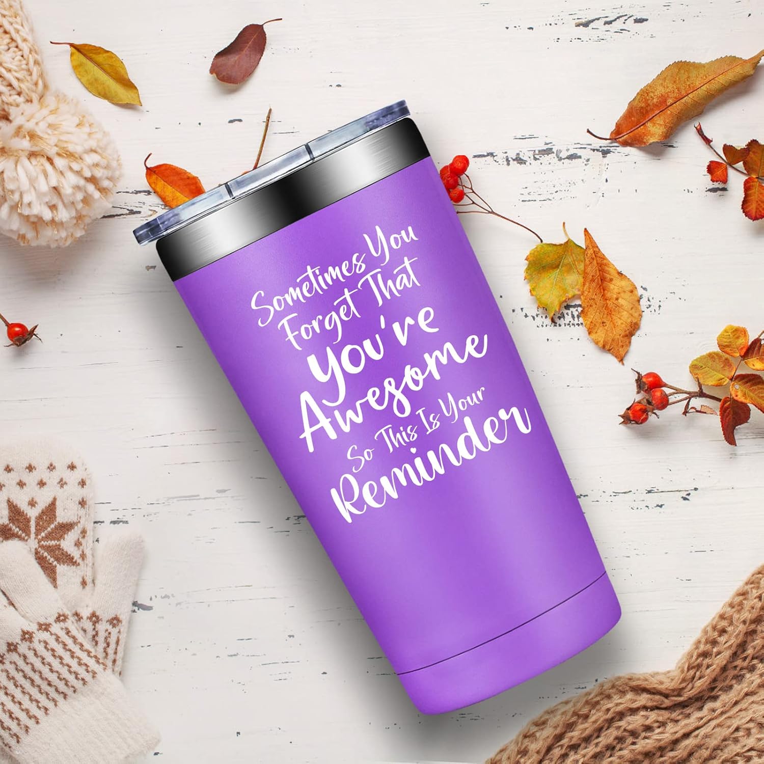 Grifarny Valentines Day Gifts for Her - Birthday Gifts for Women - Thank You Gift for Woman - Purple Christmas Gift for Female Friend, Coworker, Daughter - Sometimes You Forget You're Awesome Gifts - Image 5