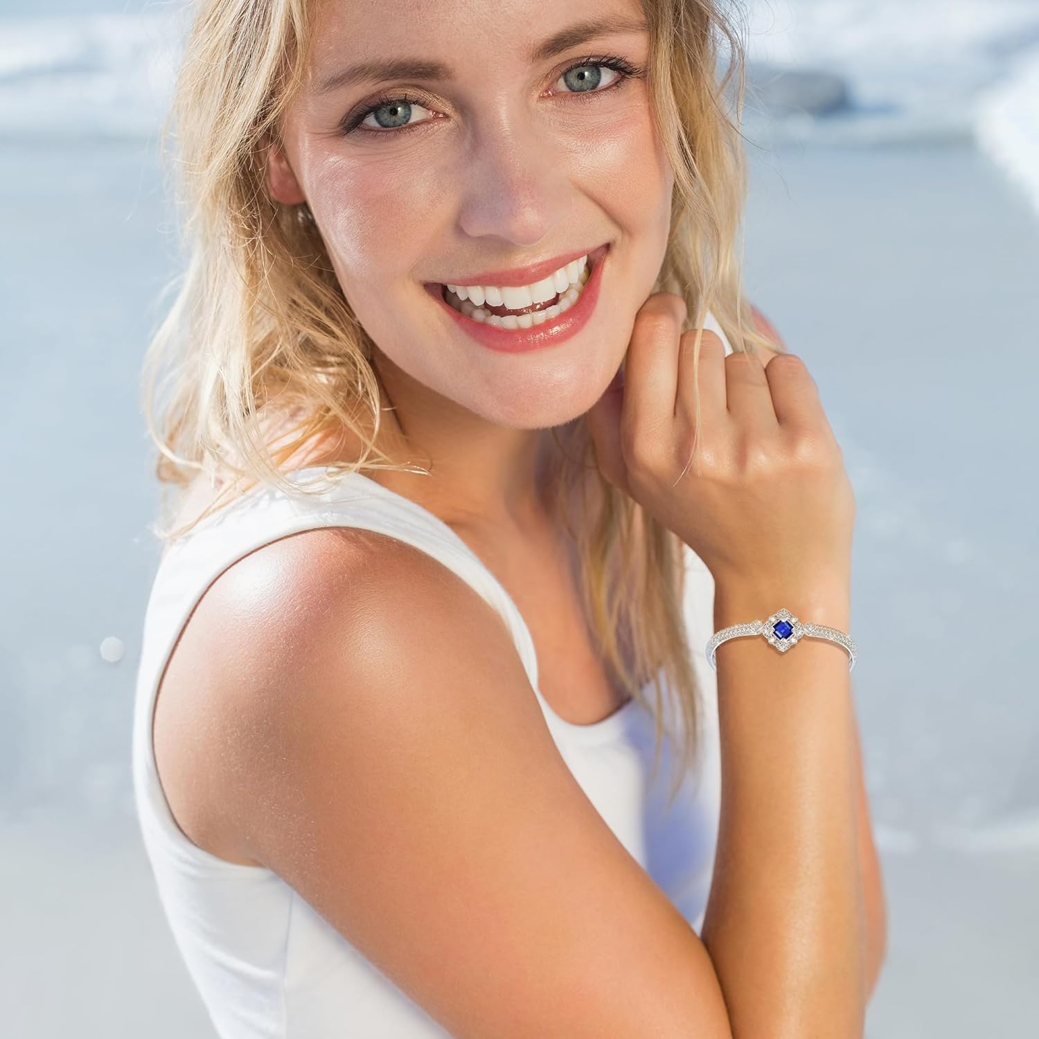 Blissful Angel Womens Jewelry Set Bracelet Necklace and Earrings Sets Crystal Jewelry Set For Wife Girlfriend Or Mothers Idea Gift For Special Women in Life - Image 5