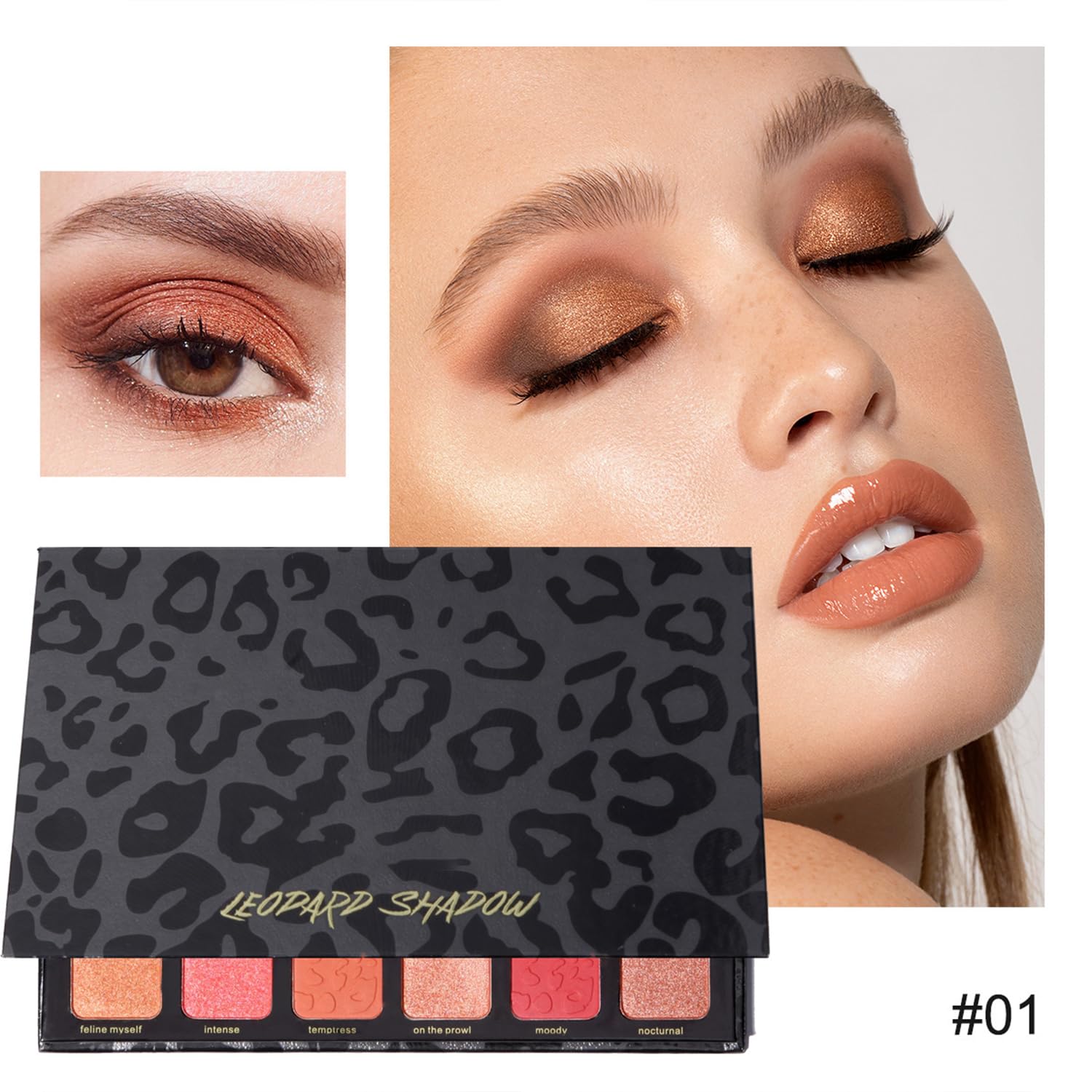 LEOPARD SHADOW Eyeshadow Palette 20 Colour Matte Shimmer Glitter - Image 2