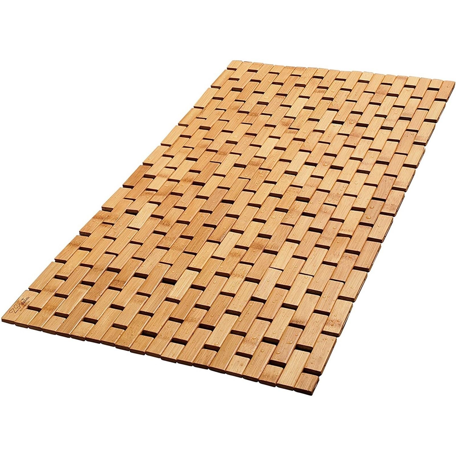 Bath Mat For Bathroom Foldable Wooden Bathmat - Sauna Spa Tub Steps And Floor Accessories
