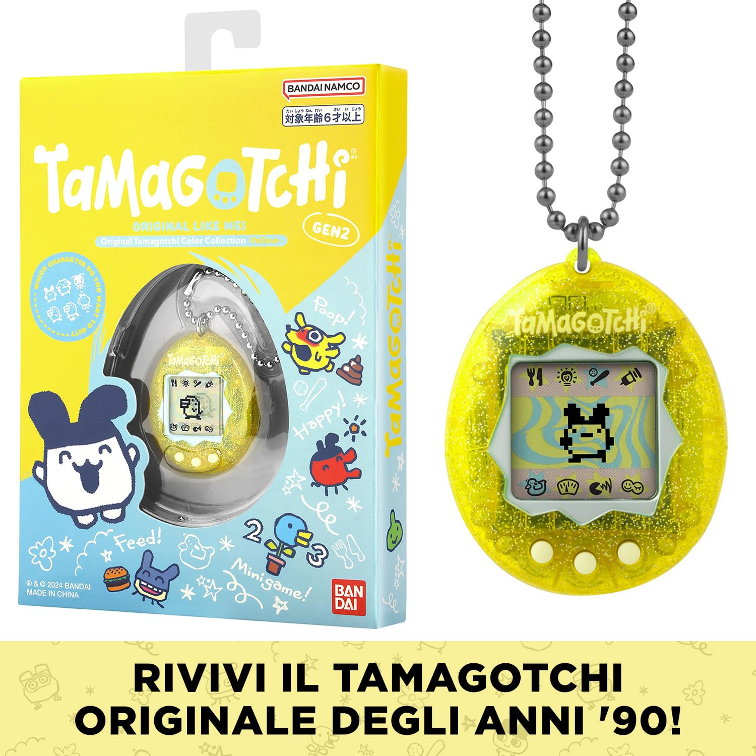Bandai – Tamagotchi Original Color Collection Yellow – Animale