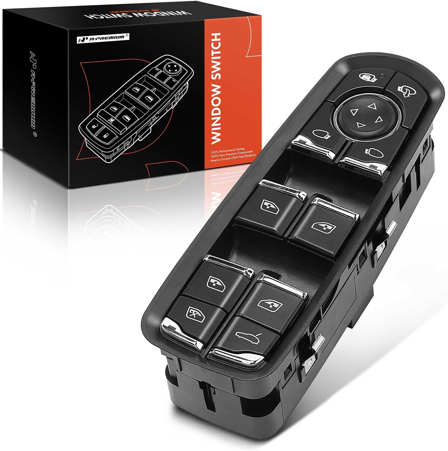 Master Front Left Driver Side Power Window Switch Compatible with Porsche Macan 2015-2018 Panamera 2011-2016 Cayenne 2011-2018, Replace# 7PP959858AEDML