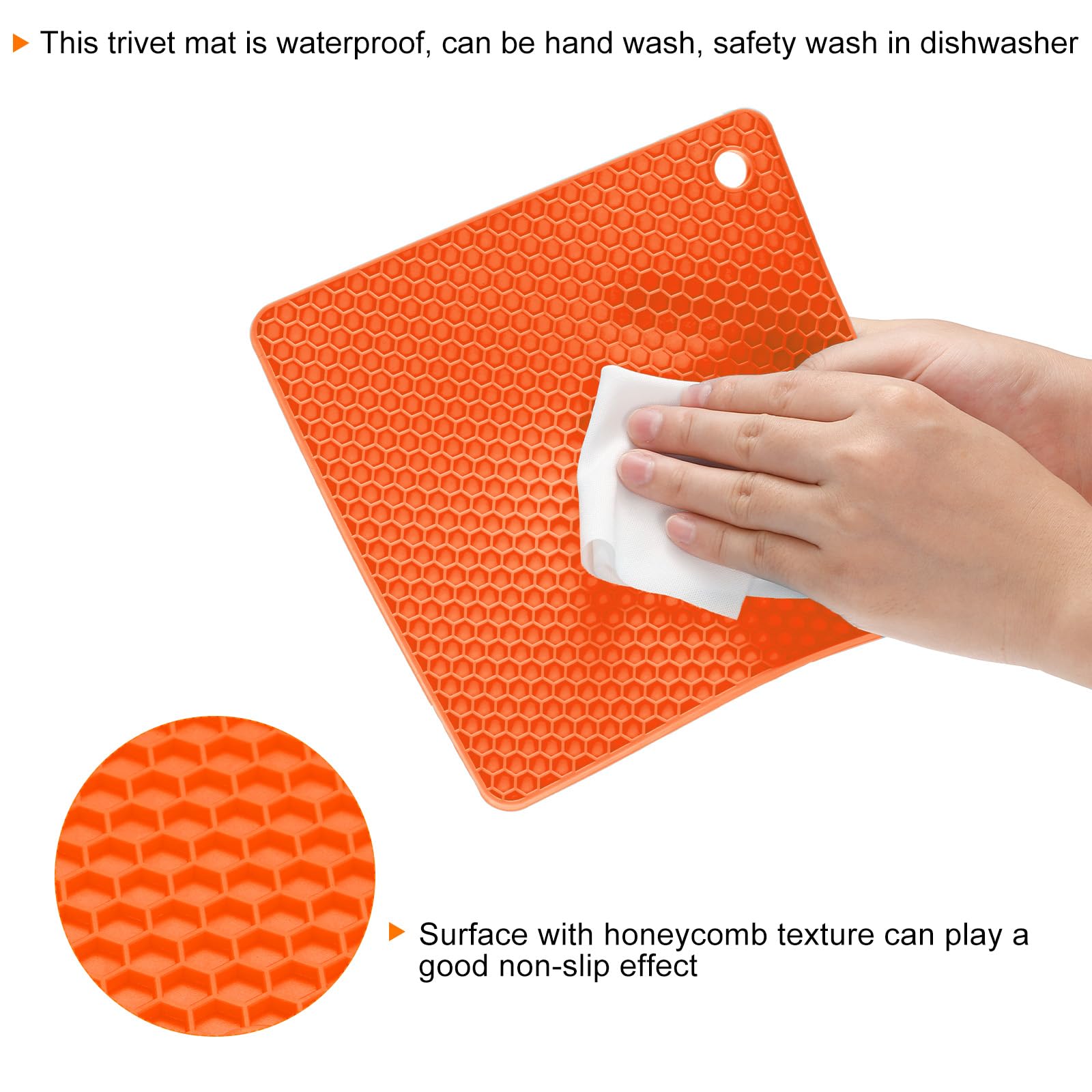 Sourcing Map Sottopentola In Silicone - 2 Pezzi Motivo Floreale Anti-calore