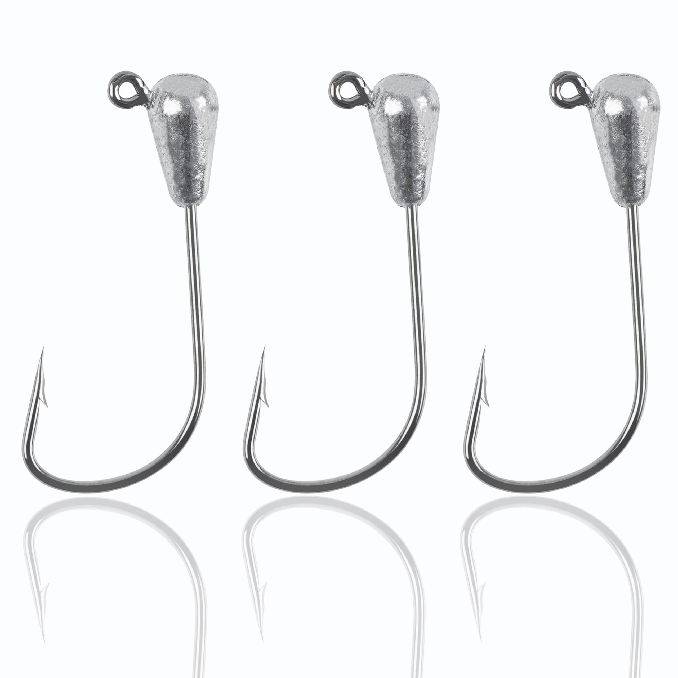 Lot de 5 hameçons de pêche, tête de gabarit, sans mauvaises