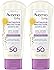 Aveeno Baby Continuous Protection Zinc Oxide Mineral Sunscreen Lotion for Sensitive Skin with Broad Spectrum SPF 50, Tear-Free, Sweat- & Water-Resistant, Travel-Size, 3 fl. Oz Pack of 2