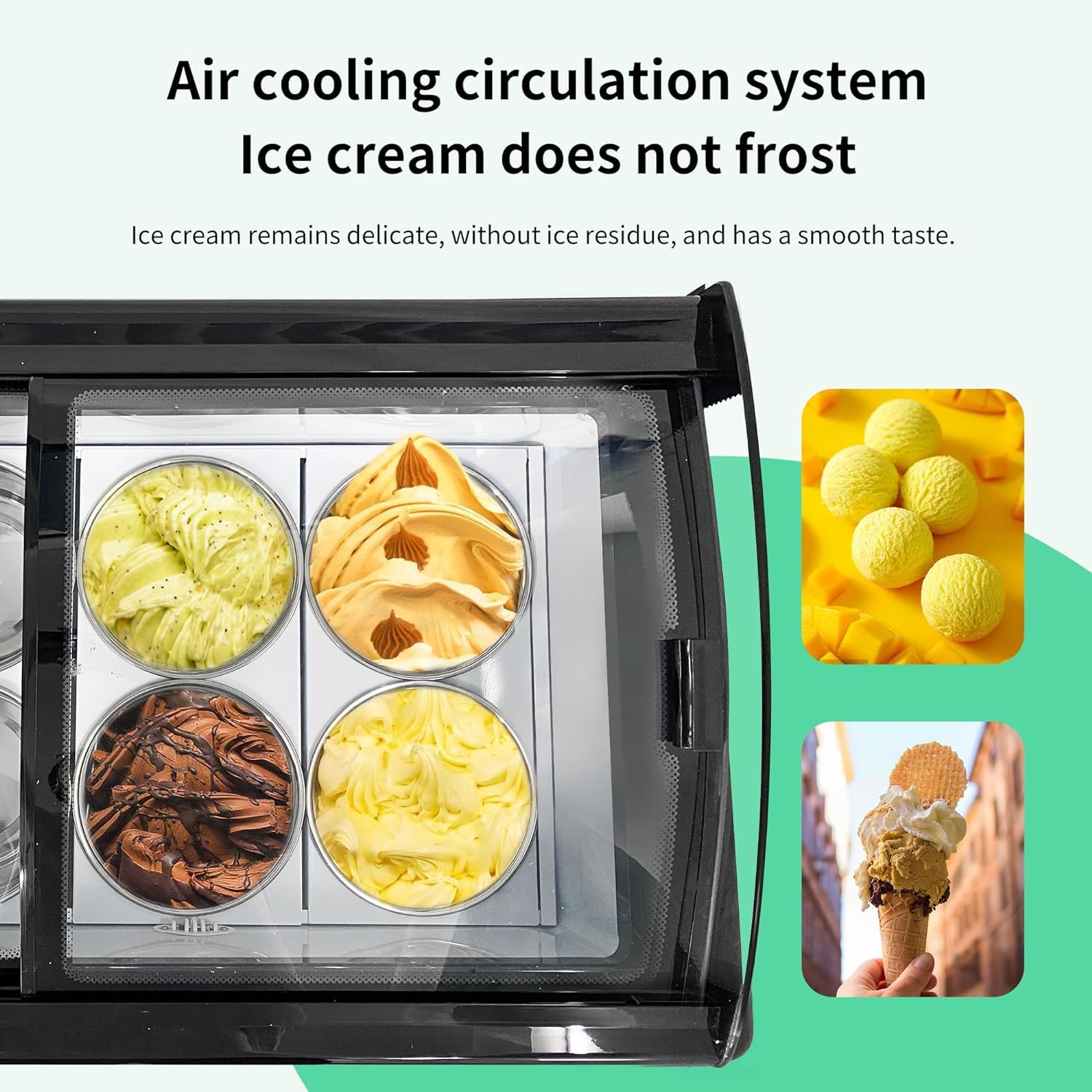 Amazon.com: Wixkix Gelato Display Freezer, Ice Cream Showcase