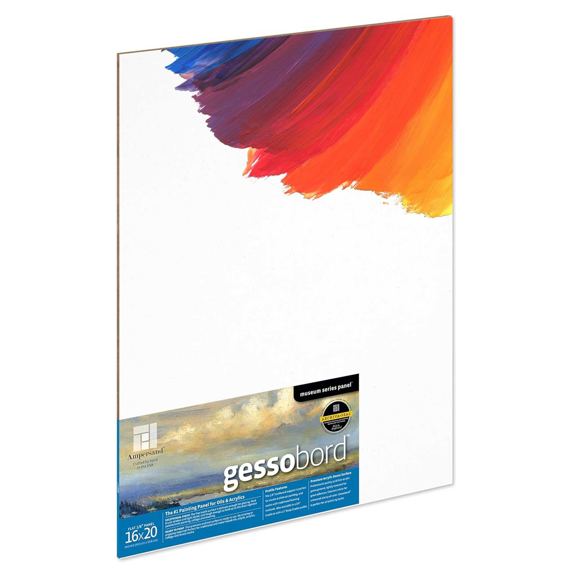 Amazon.com: Ampersand Art Supply Gesso Wood Painting Panel: Museum