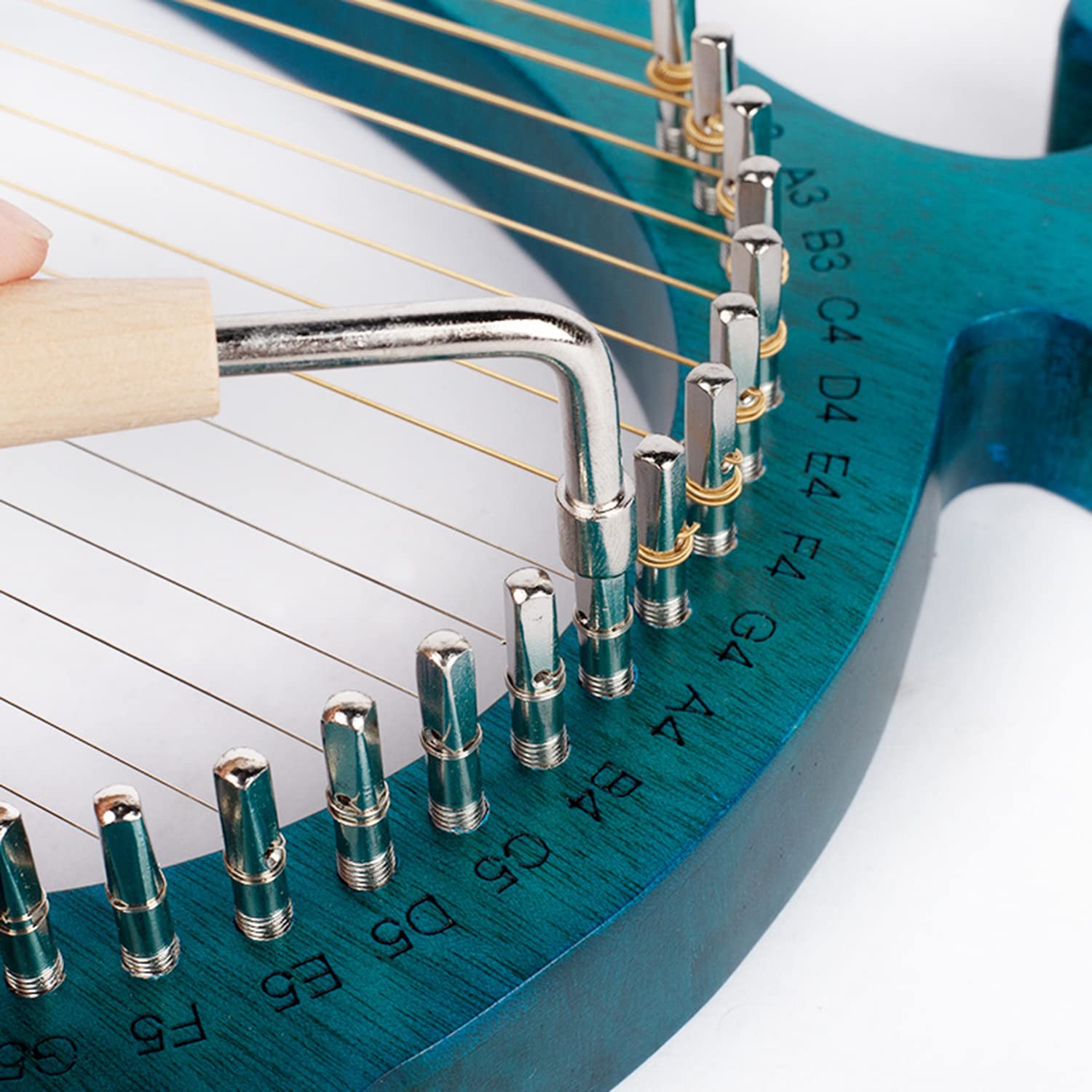Harfa， Lira Harfa, Solidny Drewniany Instrument Mahoń Z Opatentowanym Projektem, Przenośna 16 Metalowych Strun Dla Dorosłych Dzieci Początkujących(Yellow,2)