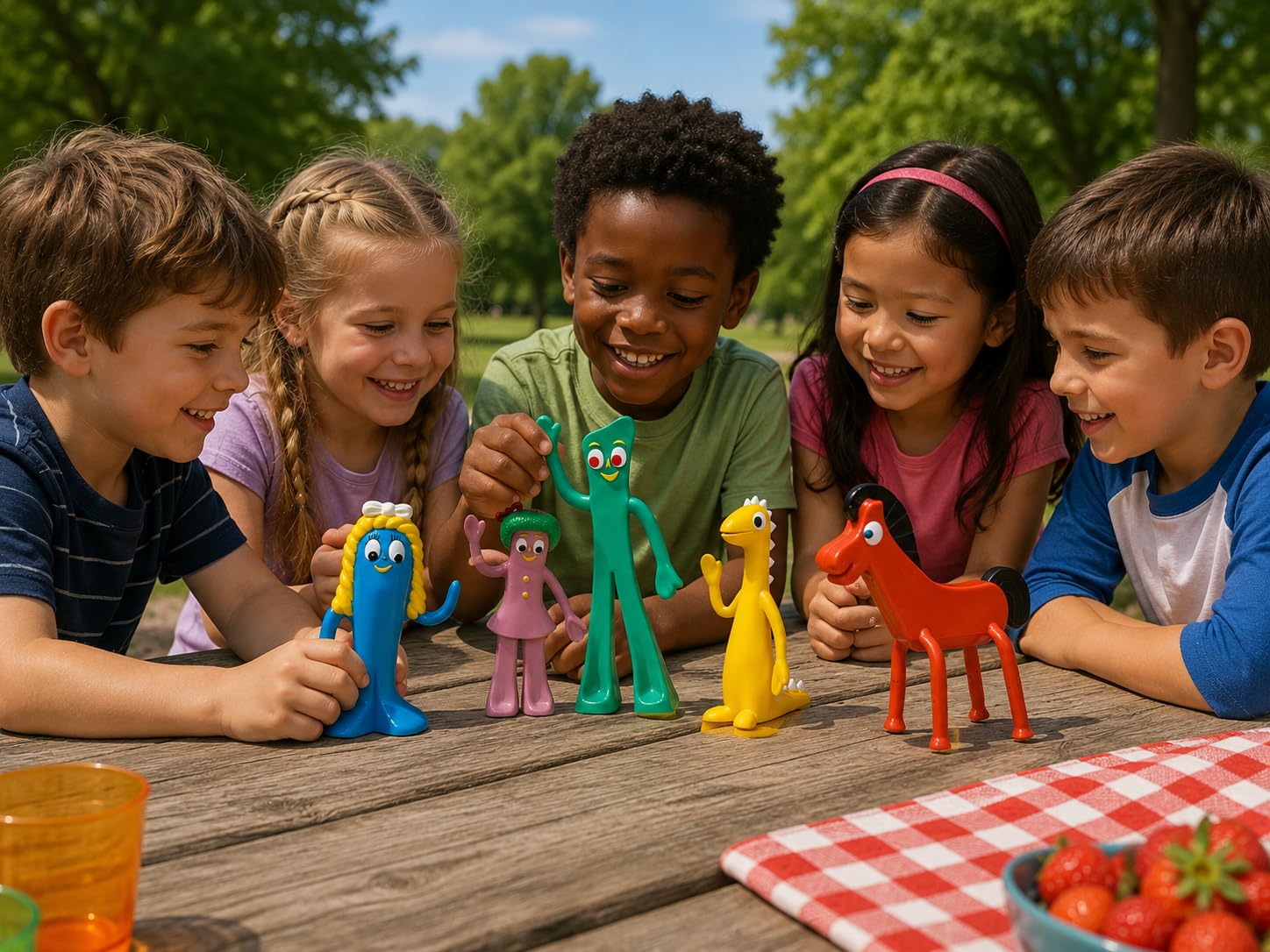 NJ Croce Gumby & Friends Action Figure Boxed Set, Multicolor