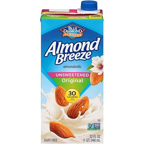 Miniatura 10 de Almond Breeze Leche de almendras sin lácteos sin azúcar original cajas de 32 onzas, 6