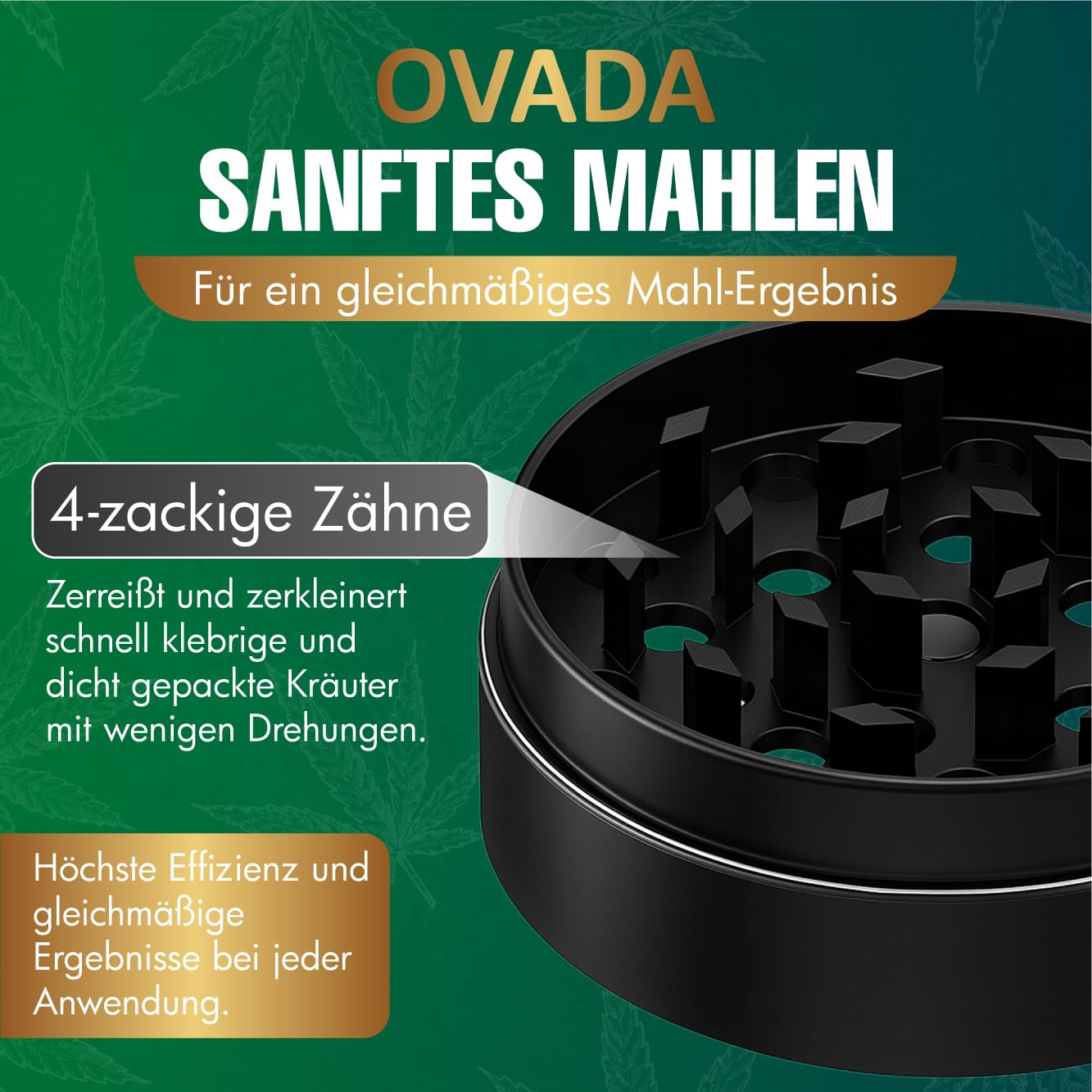 Lot de 4 broyeurs en acier inoxydable de qualité supérieure - 50 mm - Pour épices, tabac, épices et herbes - Noir
