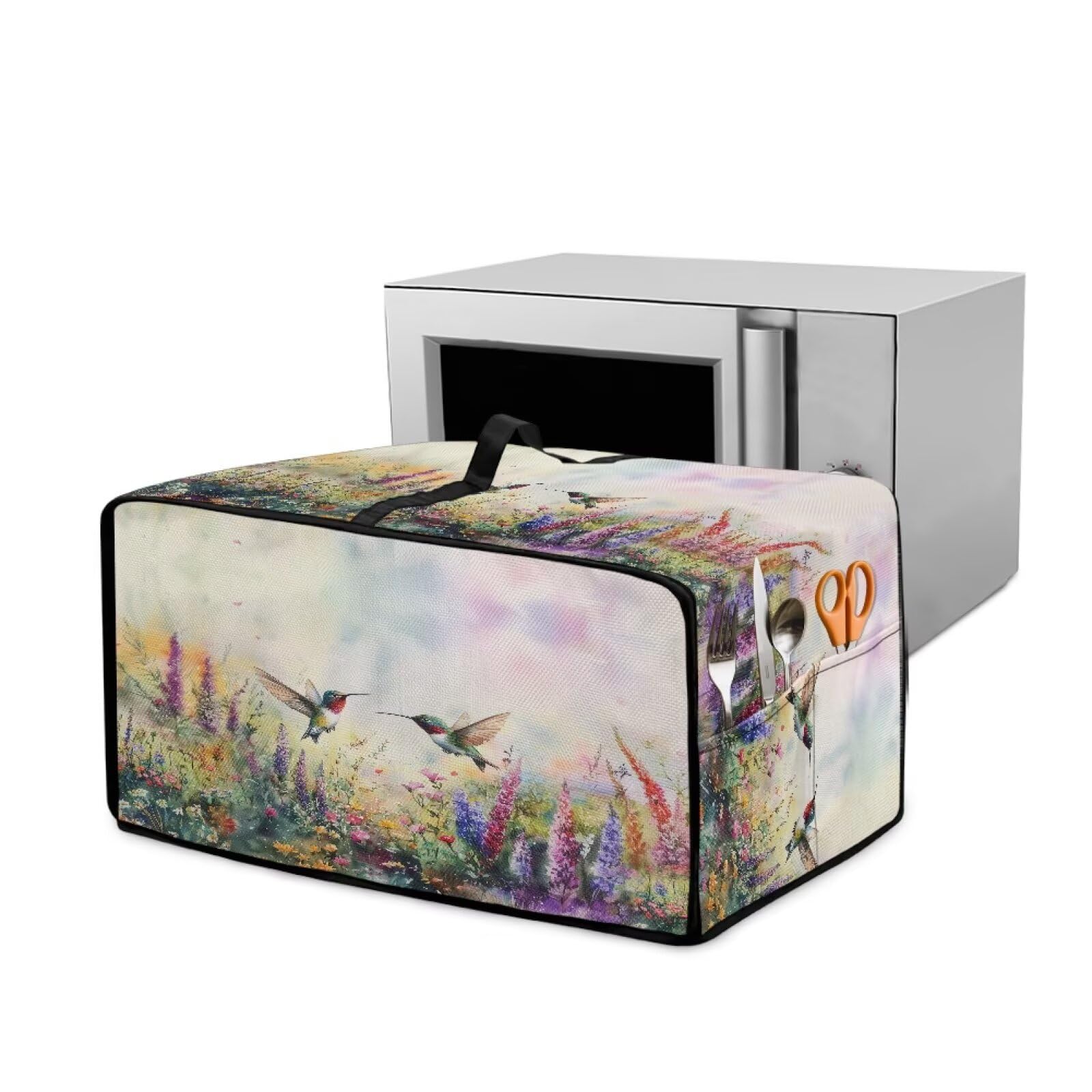 Voxugoniy Hummingbird Toaster Cover, Toaster Oven Cover for Scratch Protection Gifts for Women Machine-Washable Oven Dust Covers Stretchable Kitchen Appliance Covers Home Decor