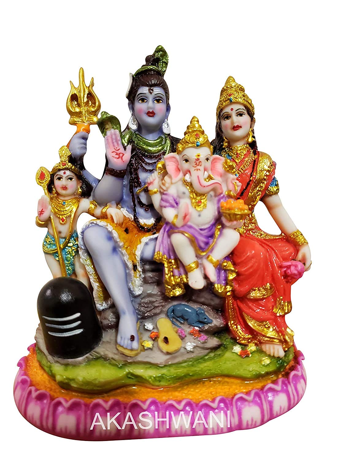 Buy Huge Basket 4035 Marble Lord Shiv Parivar Idol Shiv Parwati God